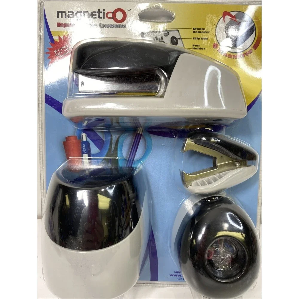 Magnetico Office Work School Locker 4 pc Magnetic Dry Erase Accessories Kit
